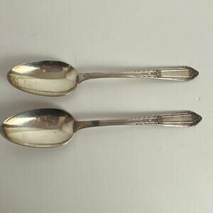Wm Rogers COTILLION International Silver Plate IS Lot Of 2 Serving Spoons